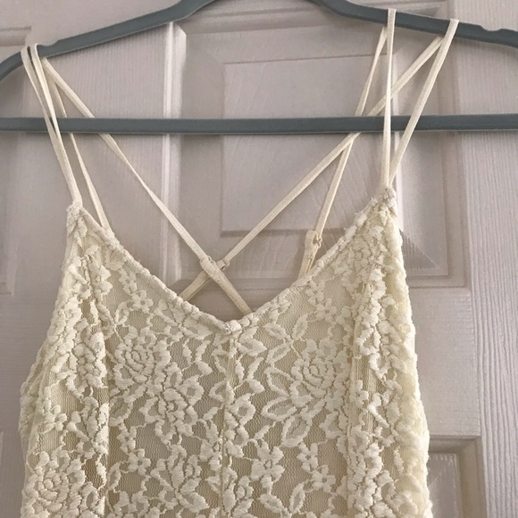 cream floral print summer dress - Picture 2 of 5